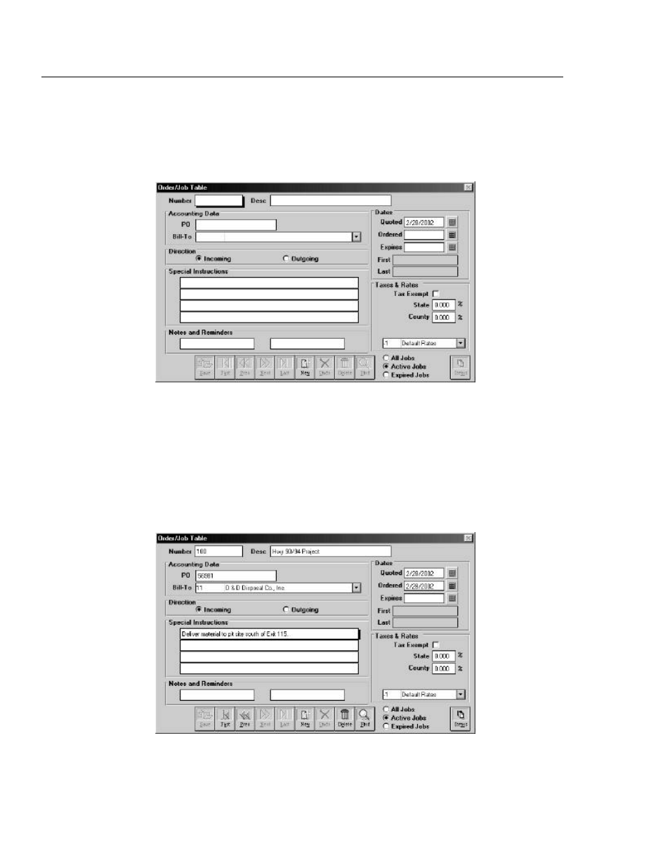 Orders/job table | Rice Lake TransAct 3.5 User Manual | Page 43 / 215