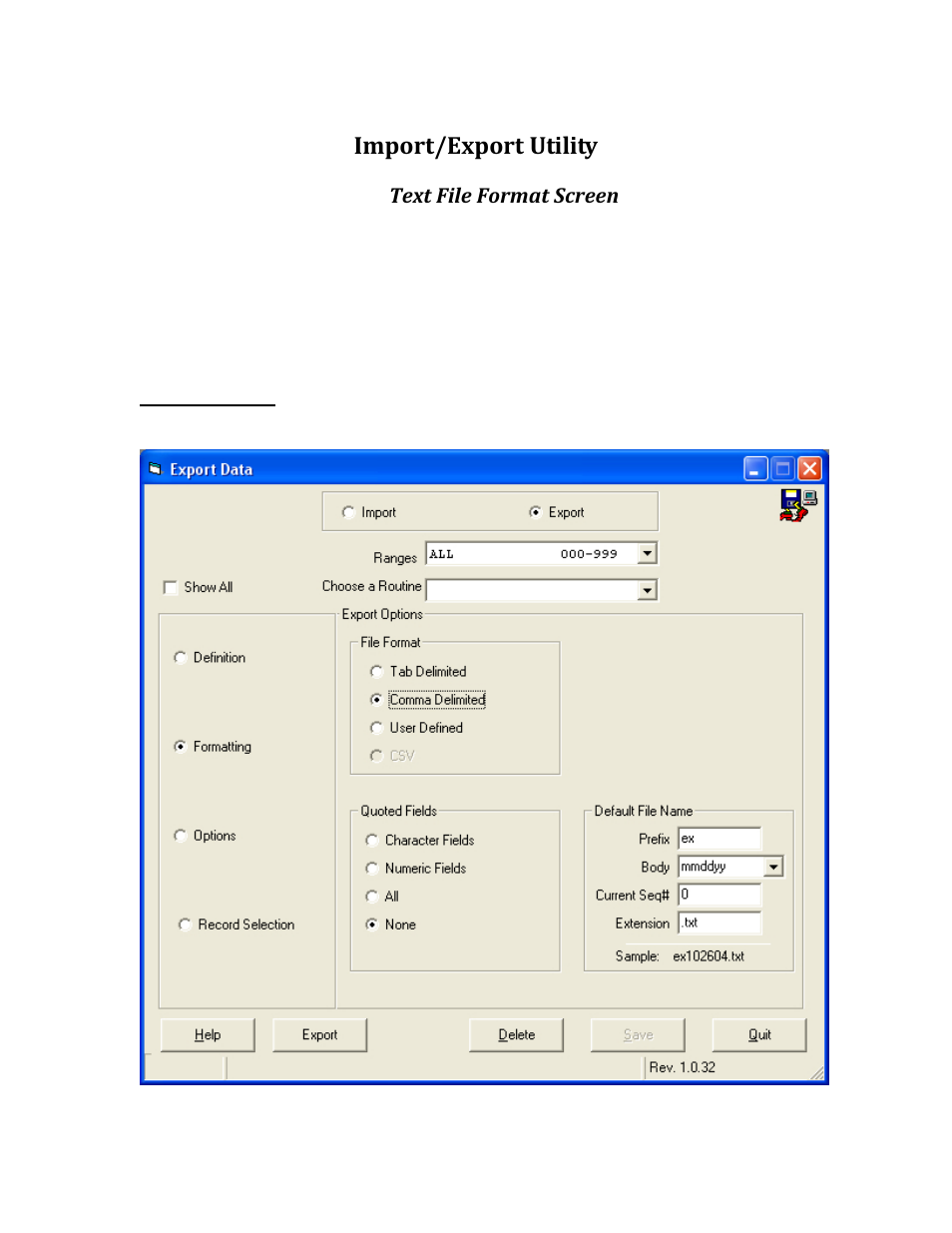 Import/export utility | Rice Lake TransAct 5.0 - Installation & Operation Manual User Manual | Page 158 / 318