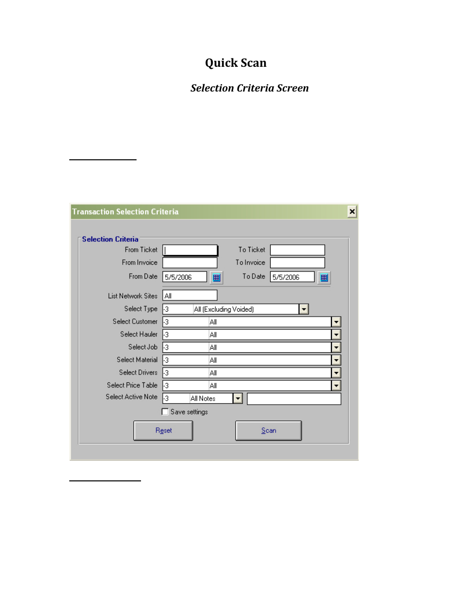 Quick scan | Rice Lake TransAct 5.0 - Installation & Operation Manual User Manual | Page 262 / 318