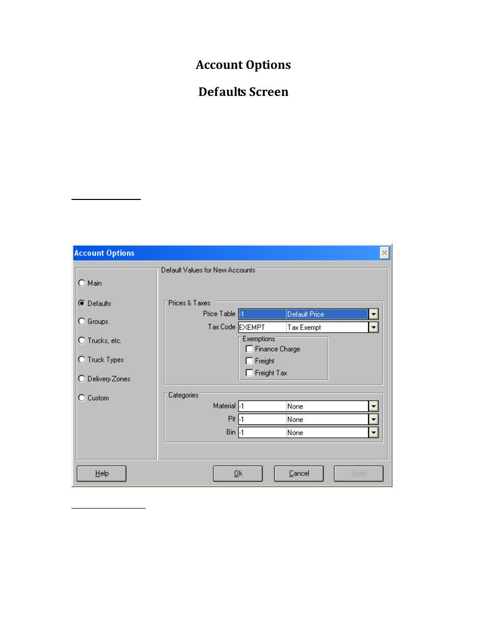 Account options defaults screen | Rice Lake TransAct 5.0 - Installation & Operation Manual User Manual | Page 59 / 318