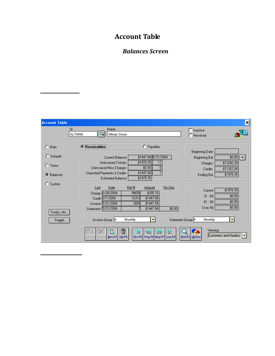 Account table | Rice Lake TransAct 5.0 - Installation & Operation Manual User Manual | Page 71 / 318