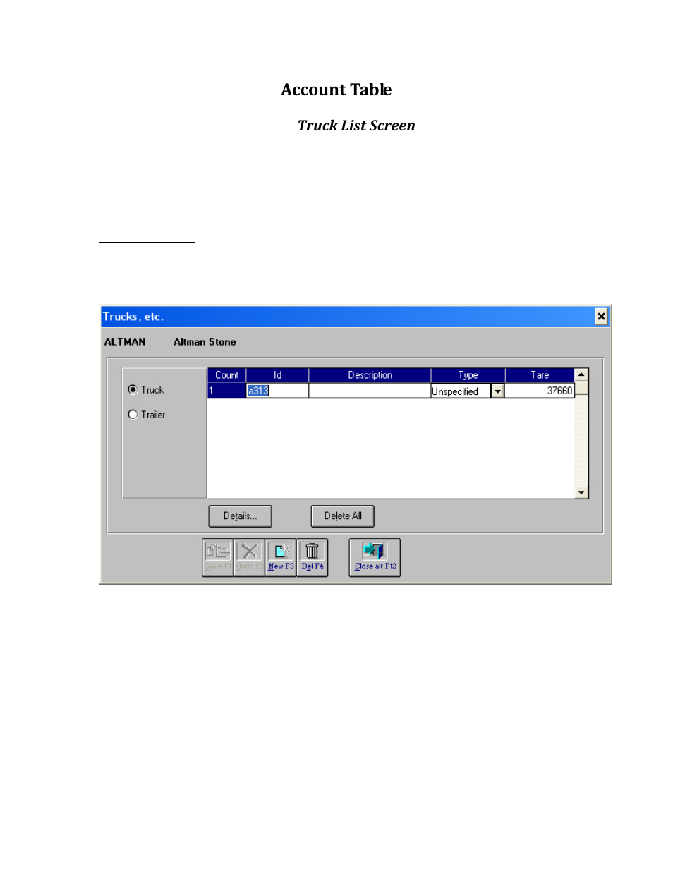 Account table | Rice Lake TransAct 5.0 - Installation & Operation Manual User Manual | Page 86 / 318