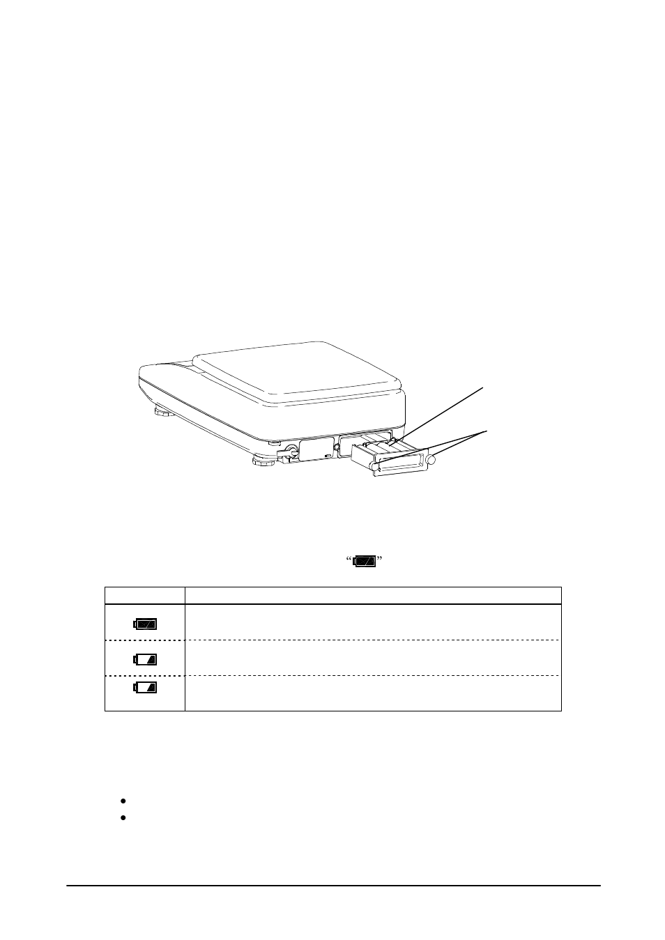 Compatible dry-cell batteries, Installing batteries, Symbols displayed | Battery run time | Rice Lake TS Series, Rice Lake Weighing Systems - Dry-Cell Battery User Manual | Page 2 / 4