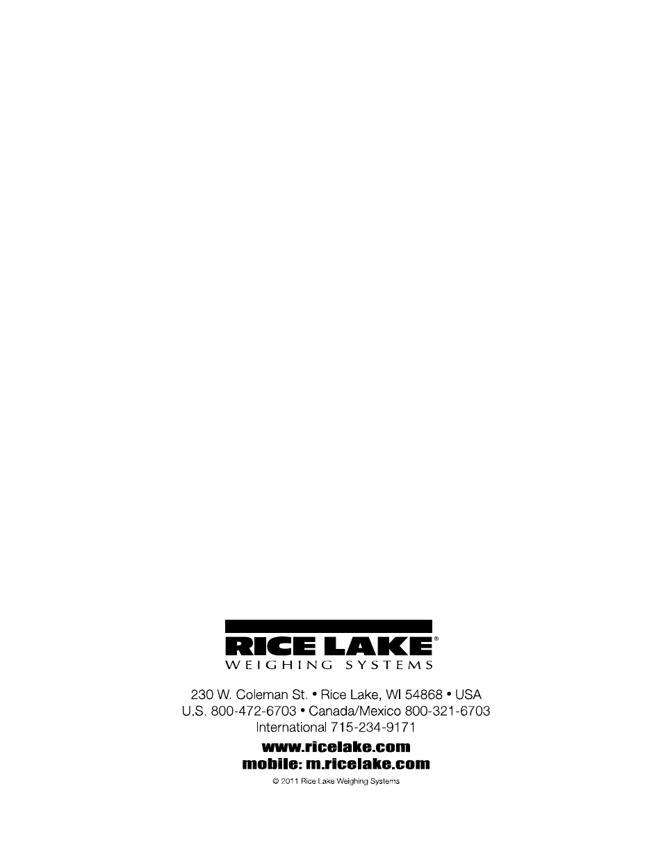 Rice Lake TS Series, Rice Lake Weighing Systems - Operation Manual User Manual | Page 104 / 104