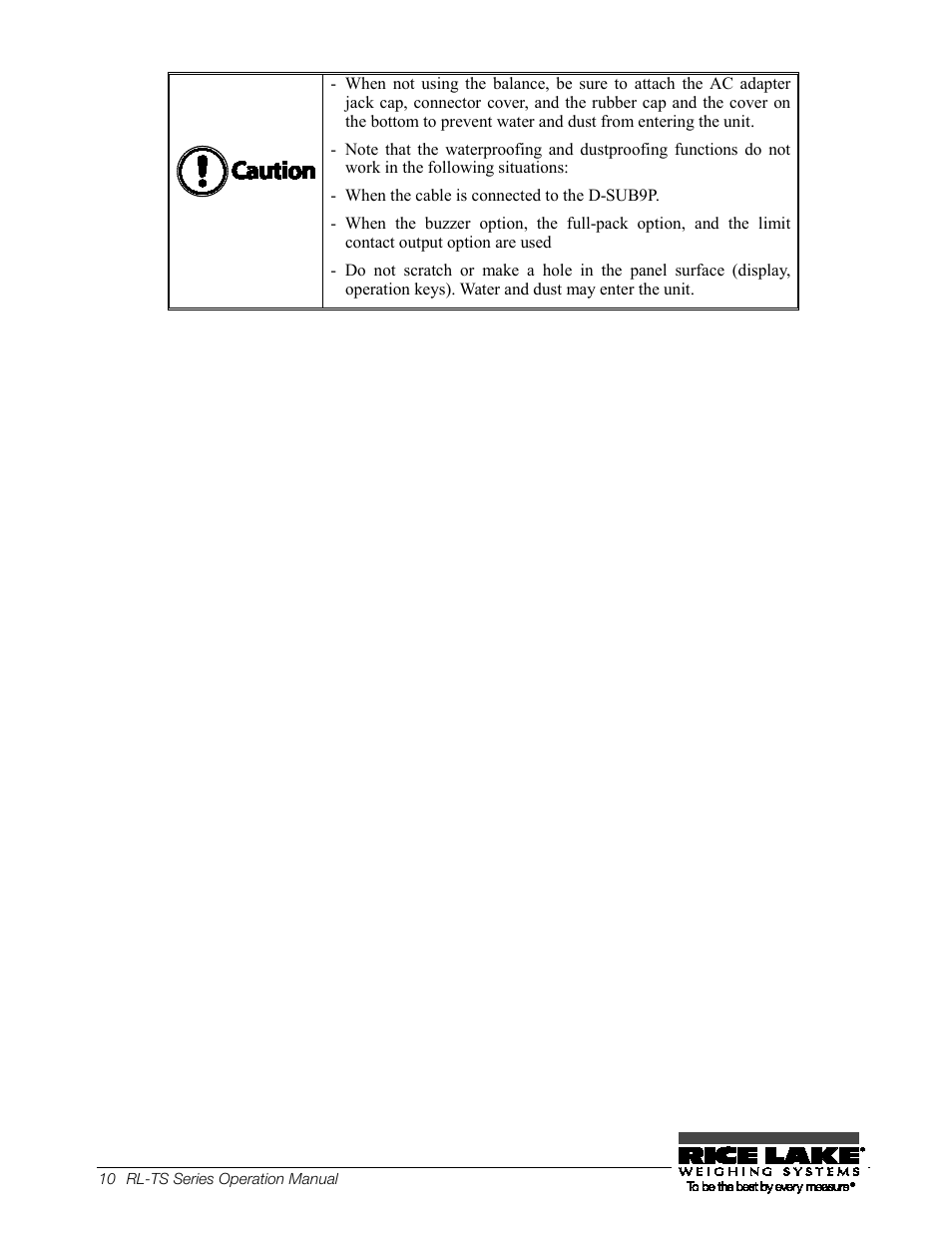 Rice Lake TS Series, Rice Lake Weighing Systems - Operation Manual User Manual | Page 14 / 104