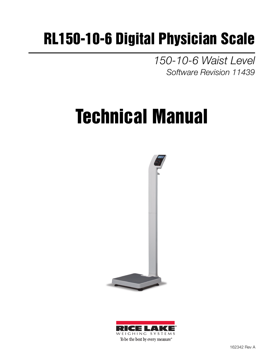 Rice Lake Waist Level Digital Physician Scales (150-10-6) - Technical and Operation Manual User Manual | 34 pages