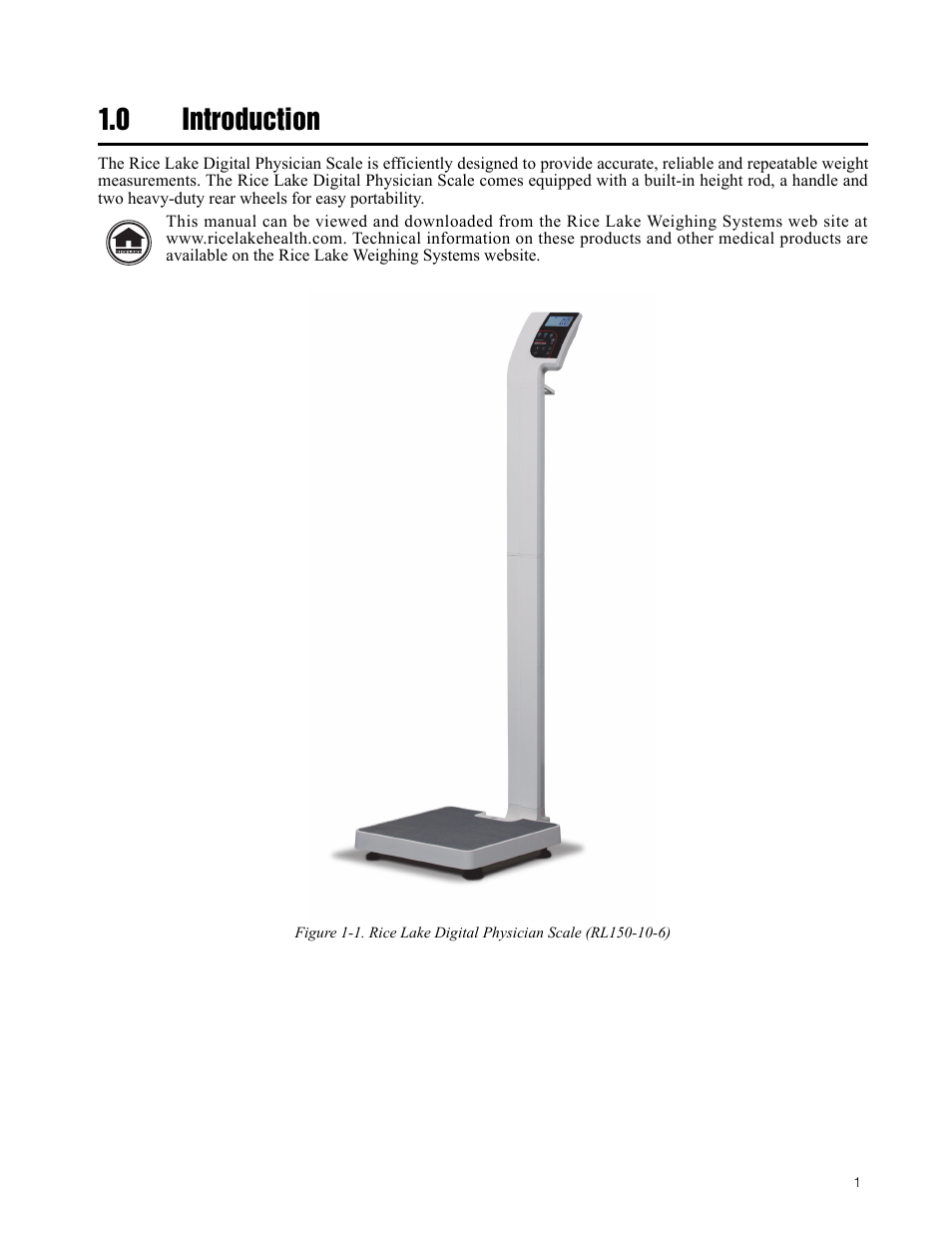 Rice Lake Waist Level Digital Physician Scales (150-10-6) - Technical and Operation Manual User Manual | Page 5 / 34