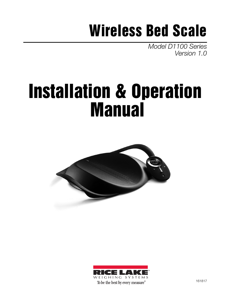 Rice Lake Wireless Bed Scale D1100 Series User Manual | 14 pages