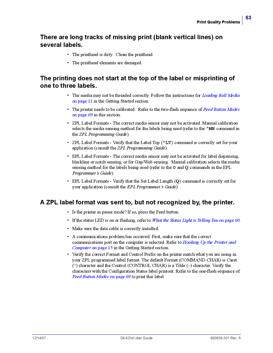 Rice Lake Zebra GK420d User Manual | Page 75 / 88