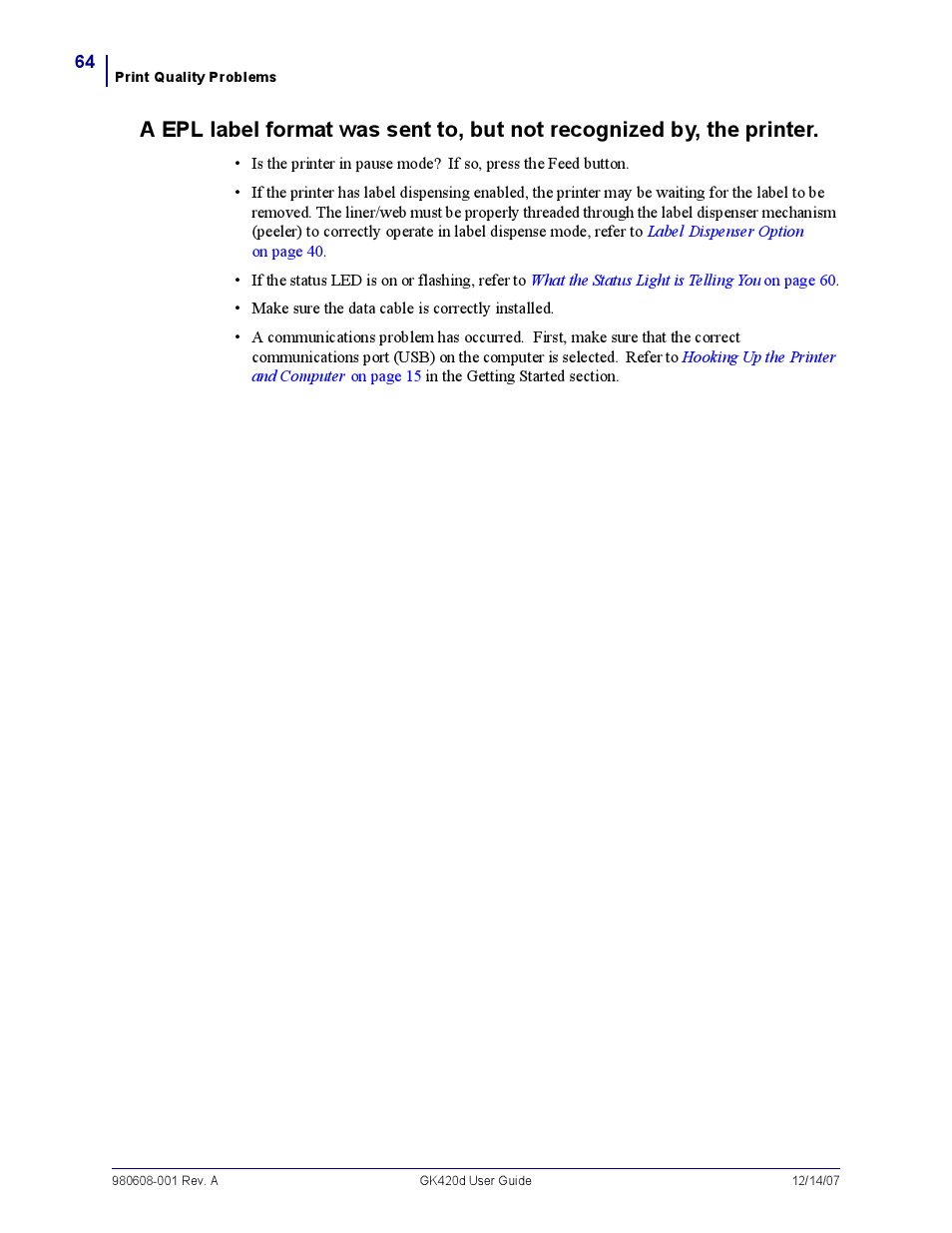 Rice Lake Zebra GK420d User Manual | Page 76 / 88