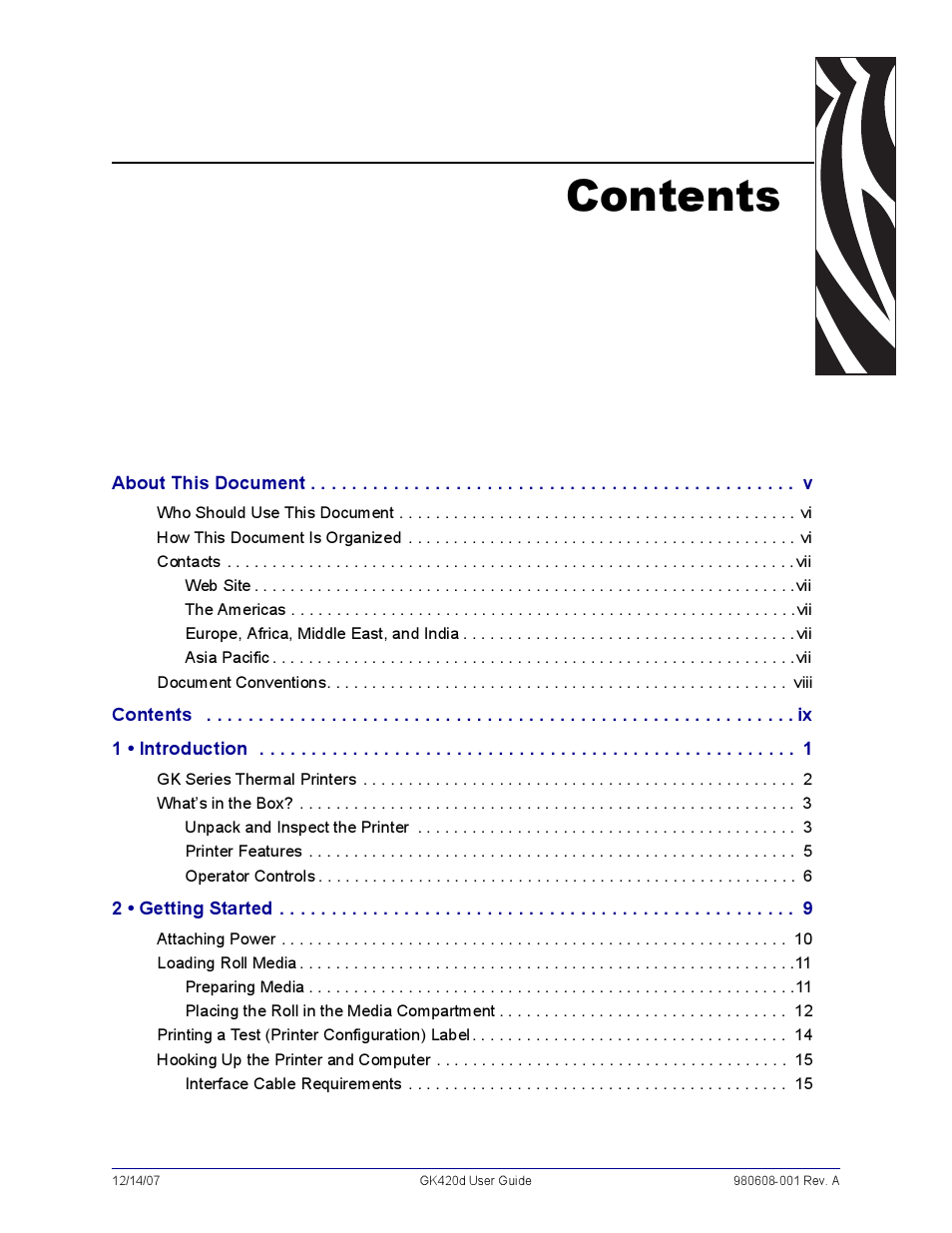 Rice Lake Zebra GK420d User Manual | Page 9 / 88
