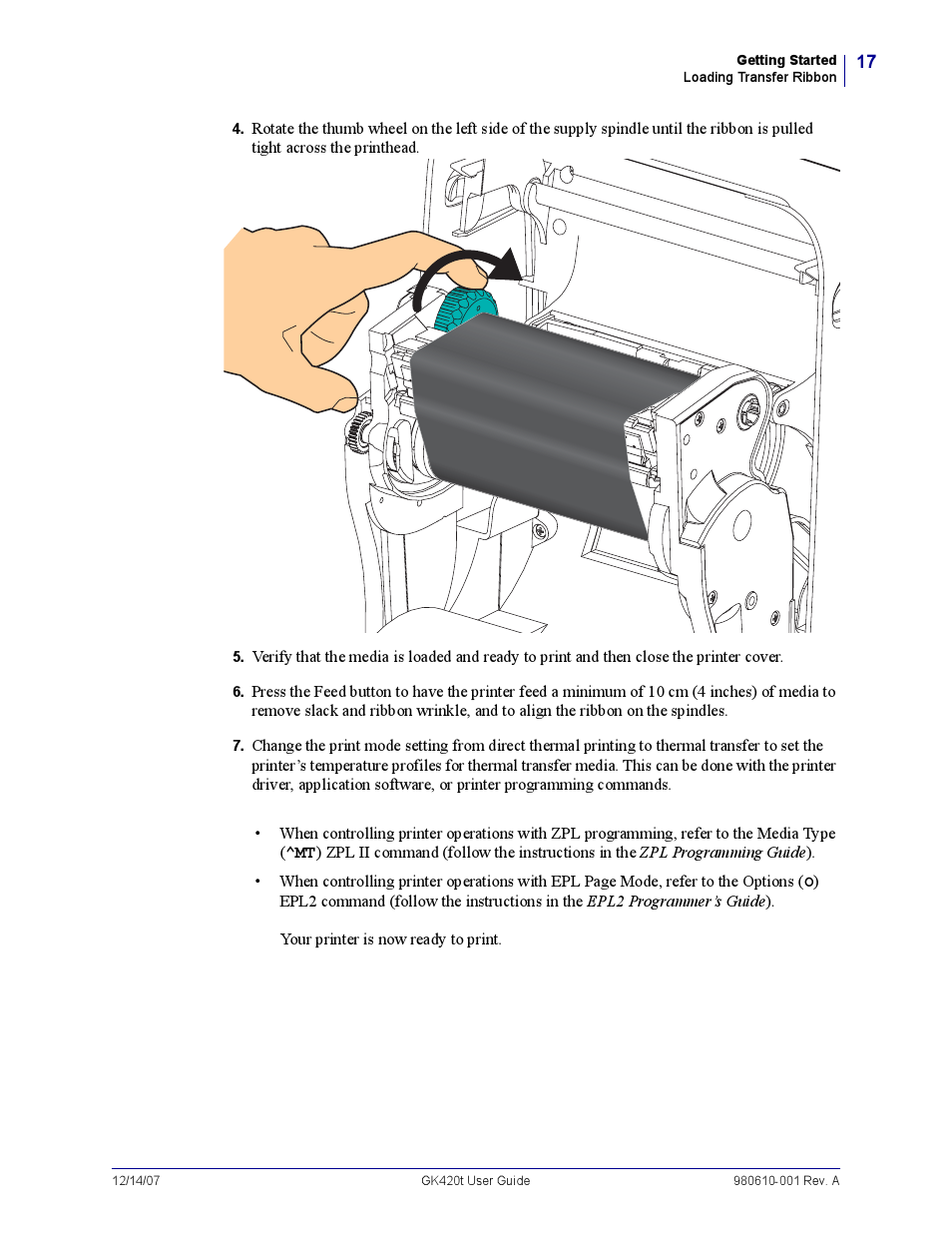 Rice Lake Zebra GK420t User Manual | Page 29 / 96