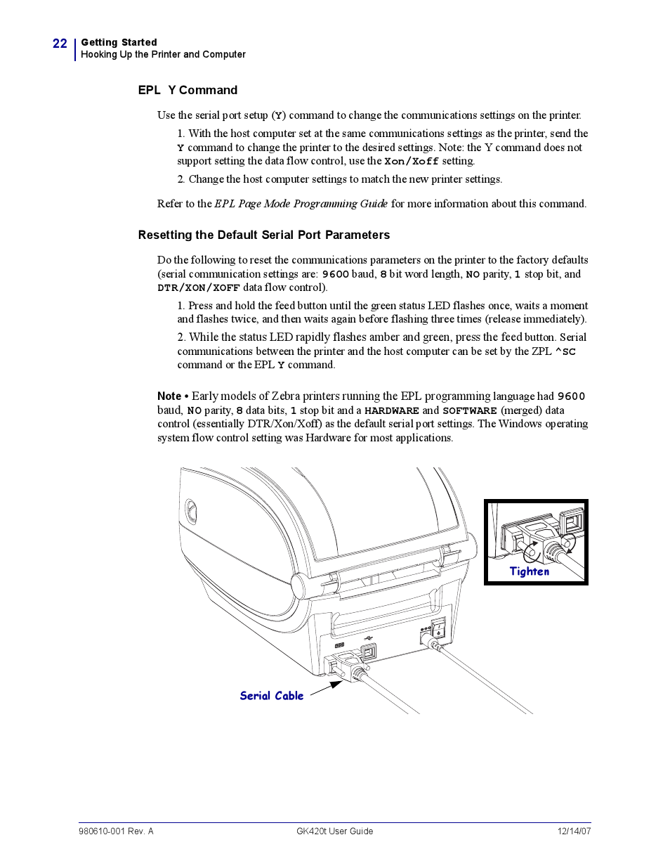 Rice Lake Zebra GK420t User Manual | Page 34 / 96