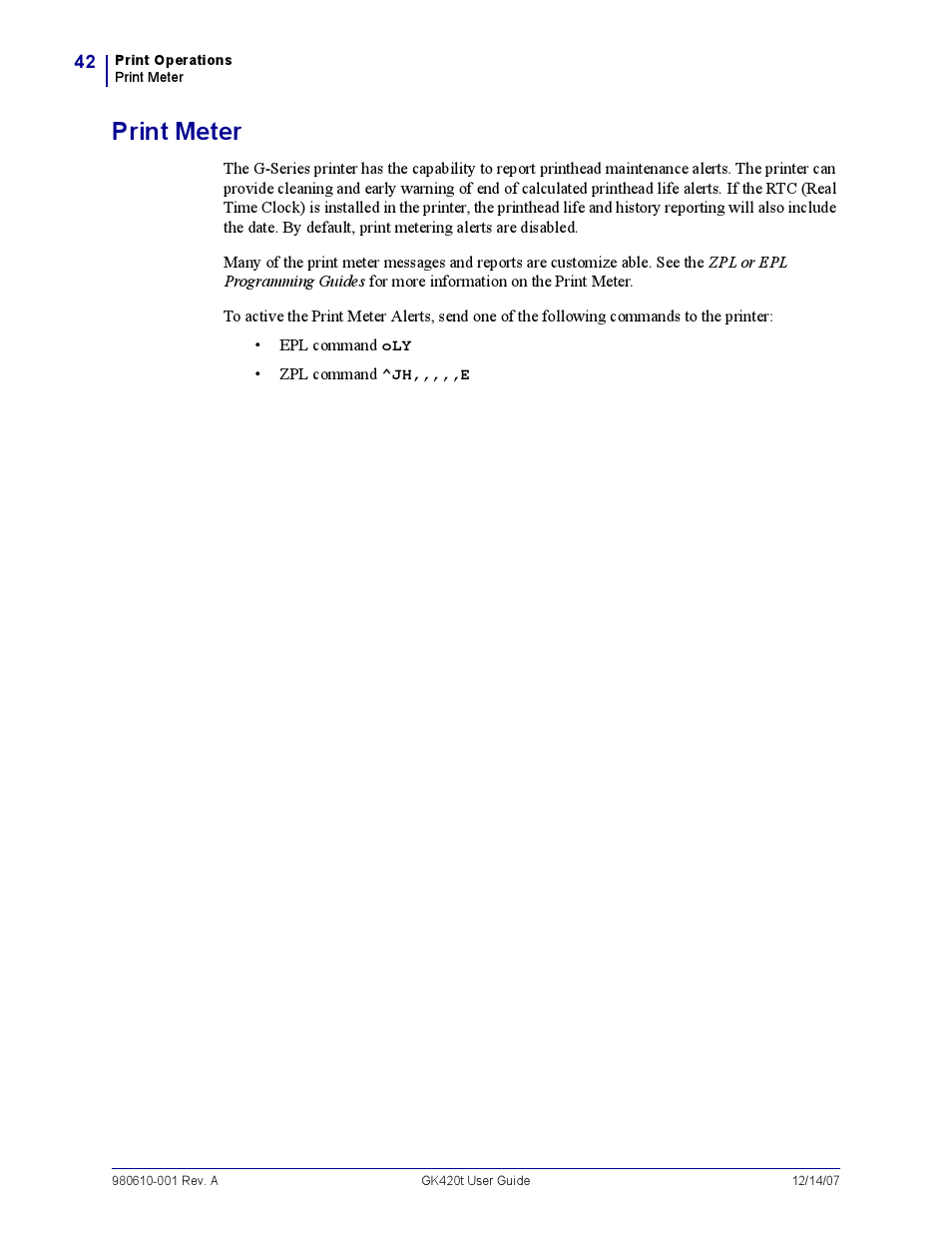 Print meter | Rice Lake Zebra GK420t User Manual | Page 54 / 96