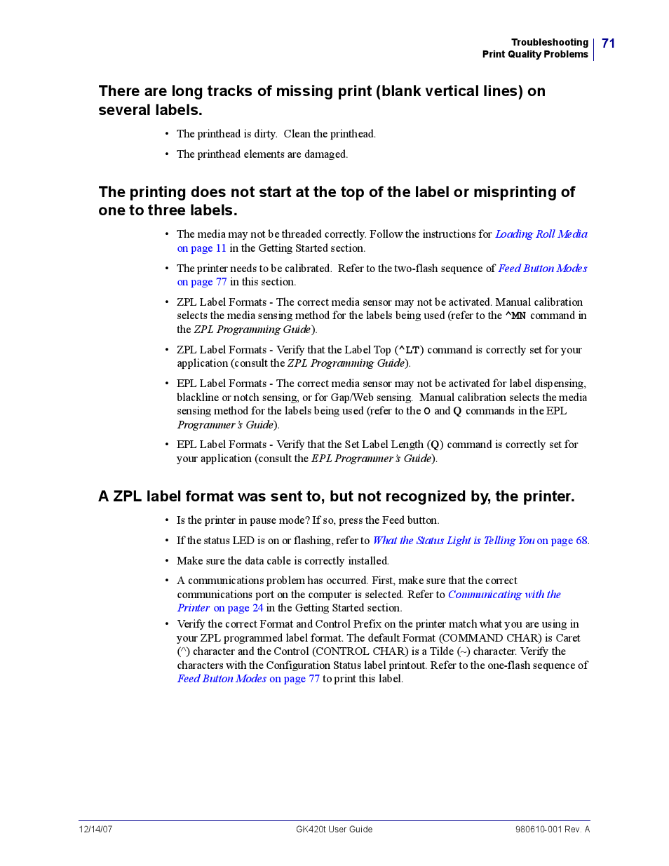 Rice Lake Zebra GK420t User Manual | Page 83 / 96