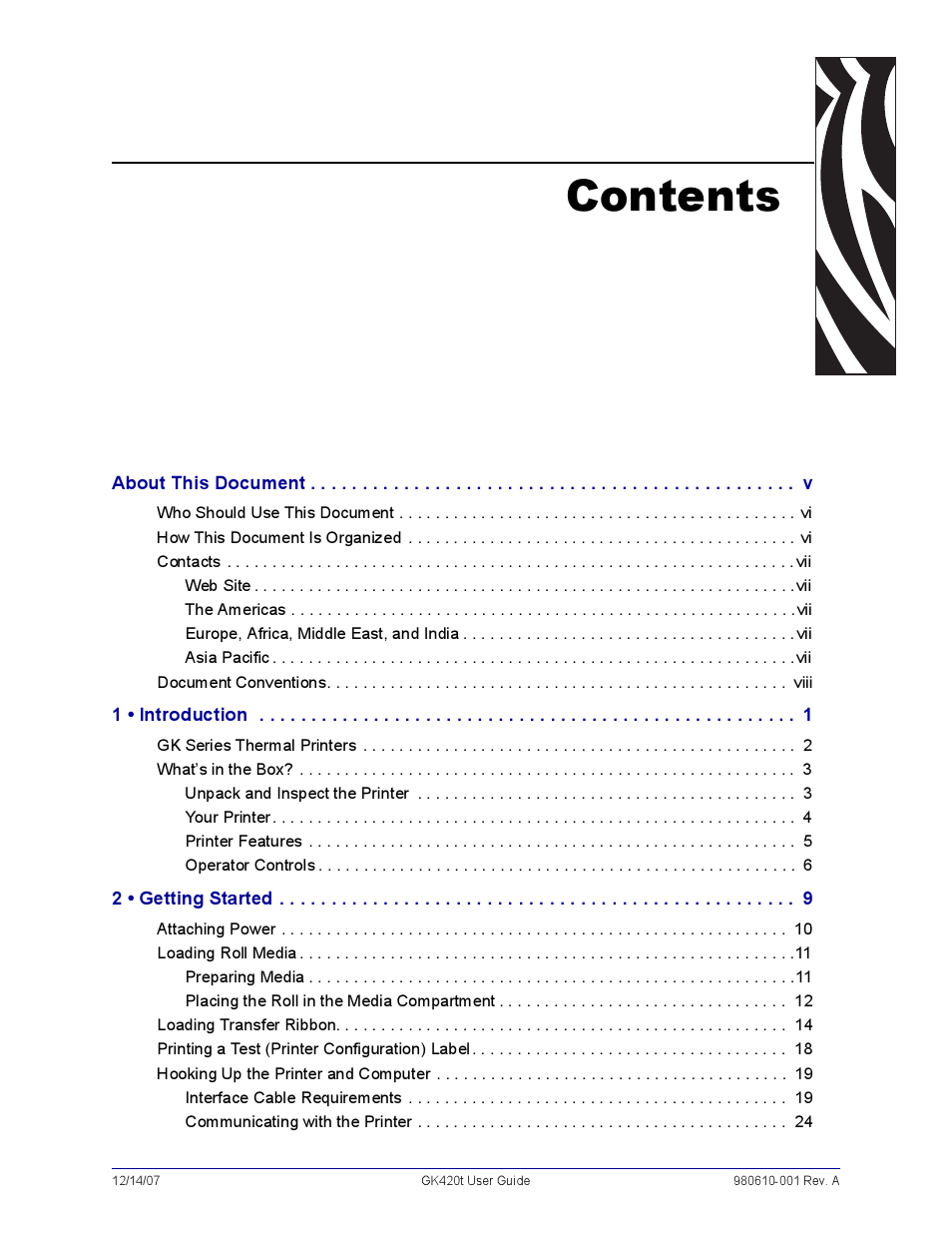 Rice Lake Zebra GK420t User Manual | Page 9 / 96
