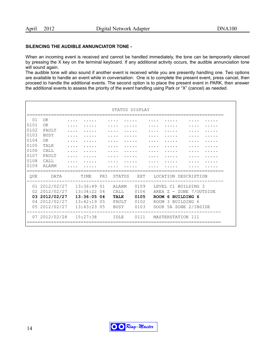 Ring Communications DNA100 User Manual | Page 18 / 28