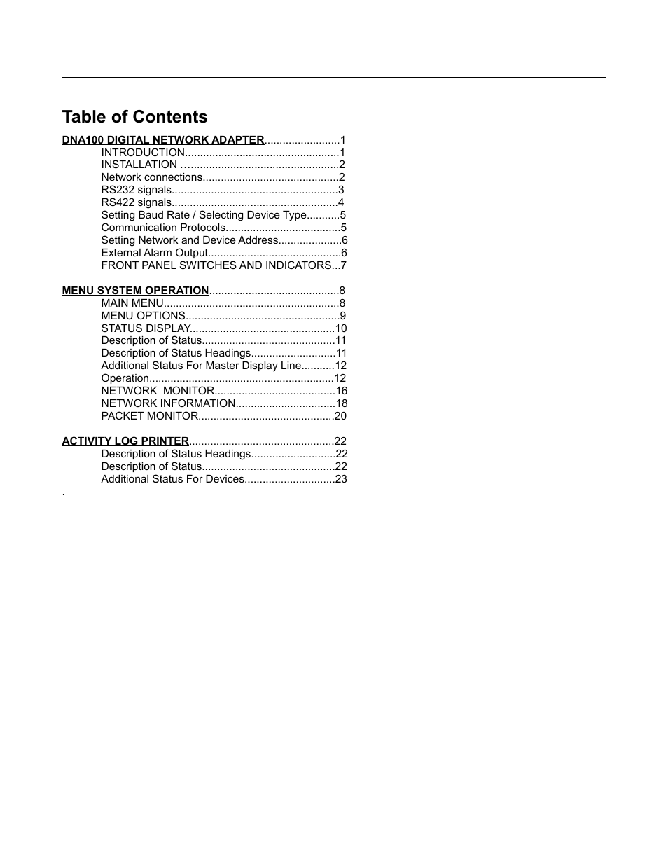 Ring Communications DNA100 User Manual | Page 3 / 28