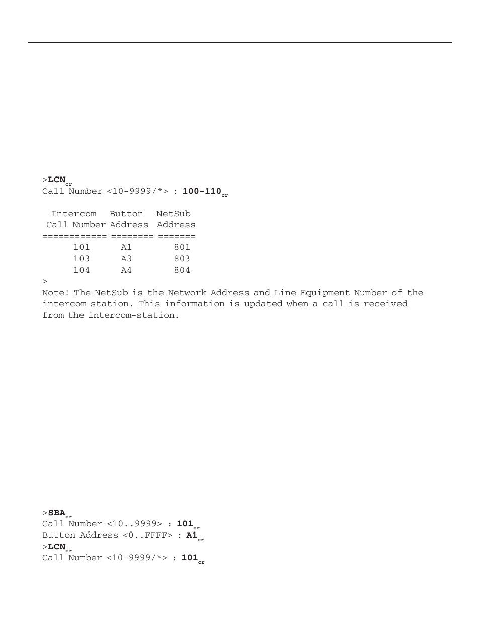 Call numbers, Button address | Ring Communications DNA300 User Manual | Page 14 / 17