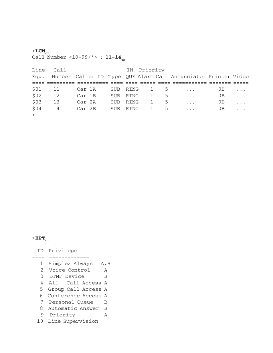 Privilege types | Ring Communications DXC910 User Manual | Page 19 / 36