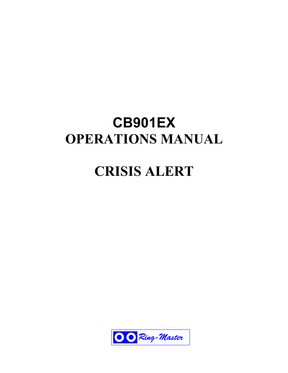 Ring Communications CB901EX User Manual | 77 pages