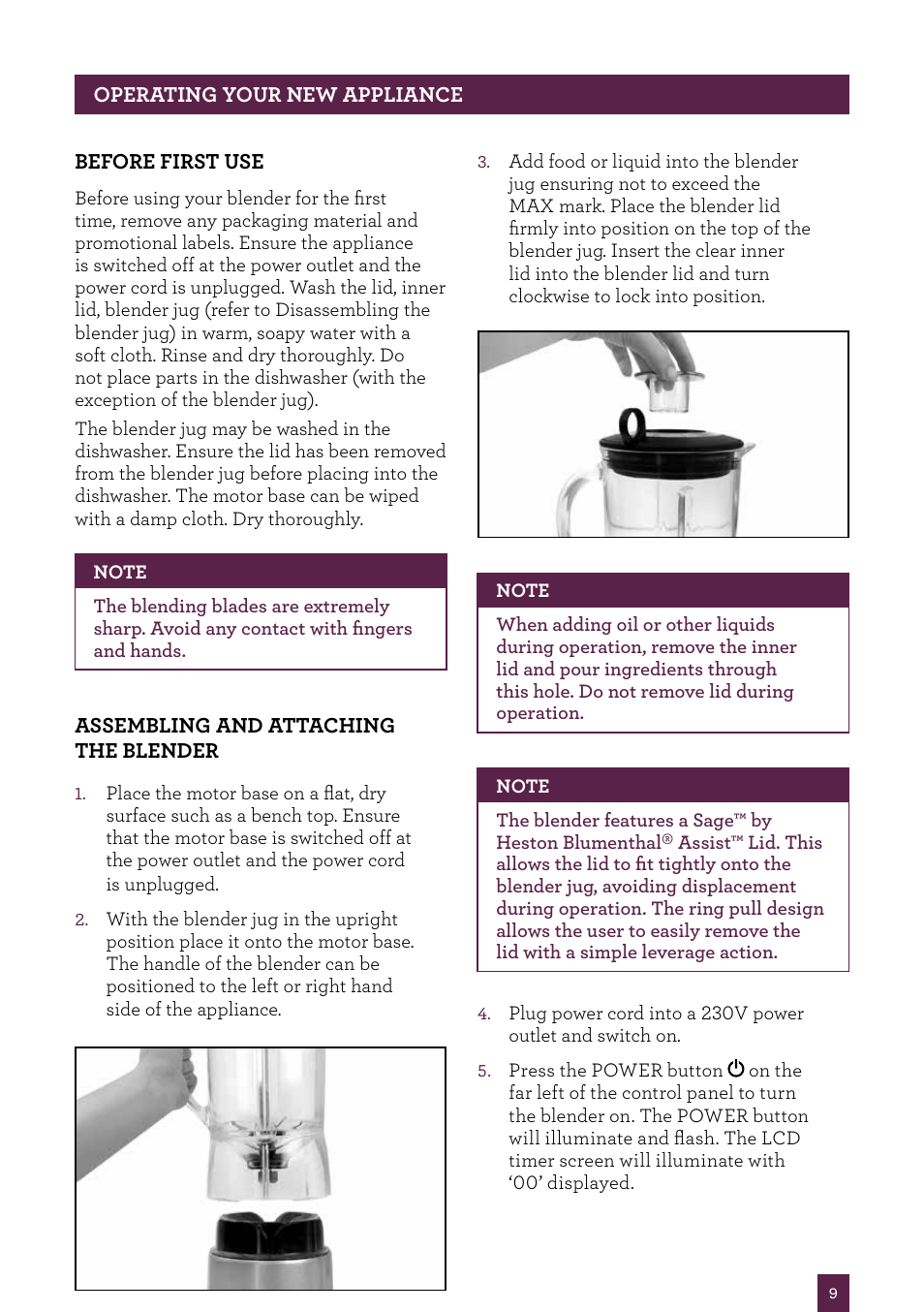 Sage Kinetix Control BBL605UK User Manual | Page 10 / 30