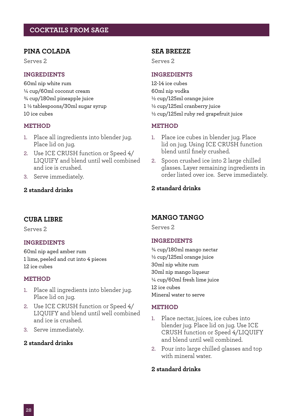 Sage Kinetix Control BBL605UK User Manual | Page 29 / 30