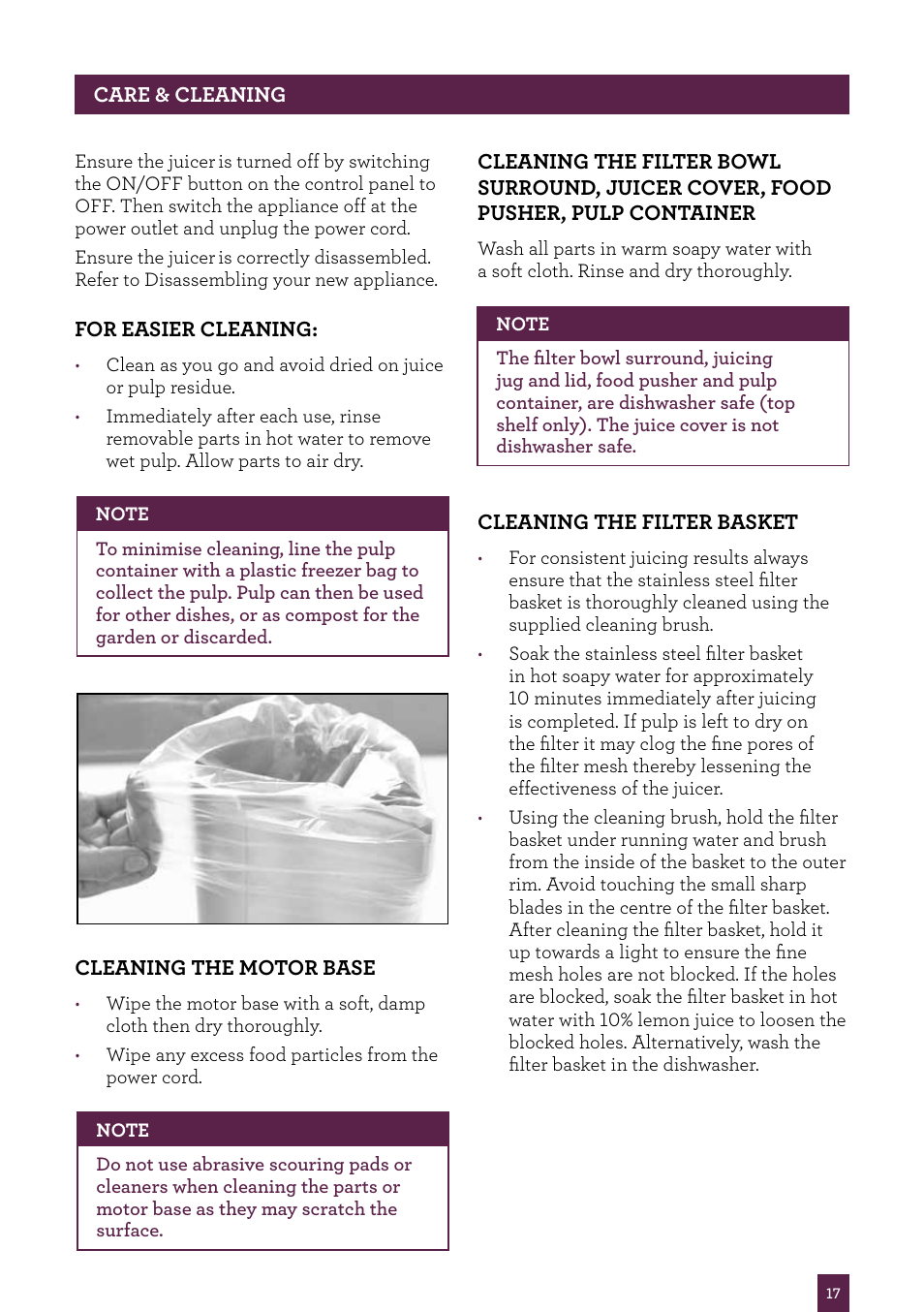 Sage Nutri Juicer BJE410UK User Manual | Page 18 / 40