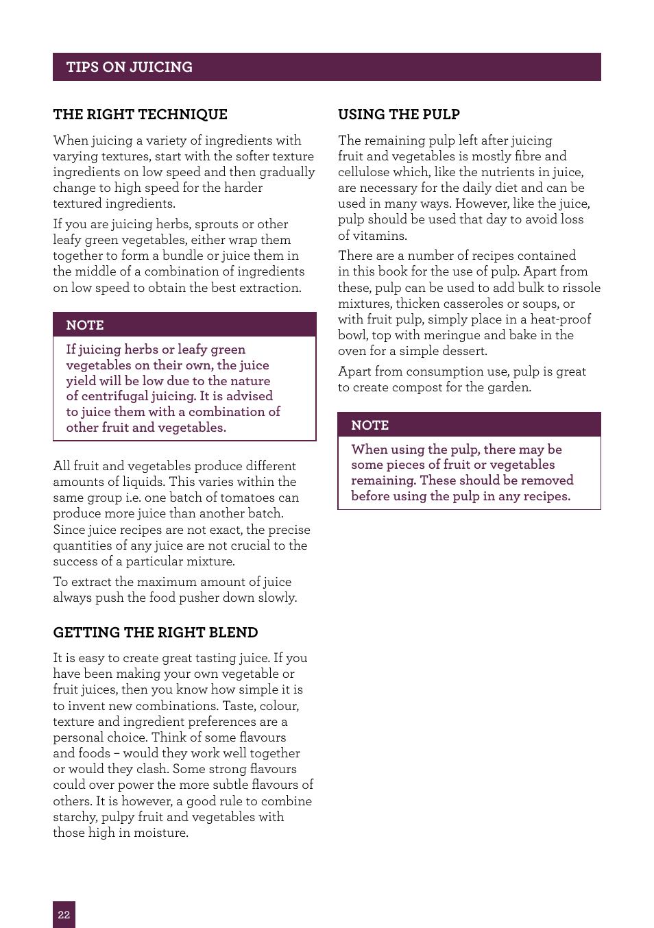 Sage Nutri Juicer BJE410UK User Manual | Page 23 / 40