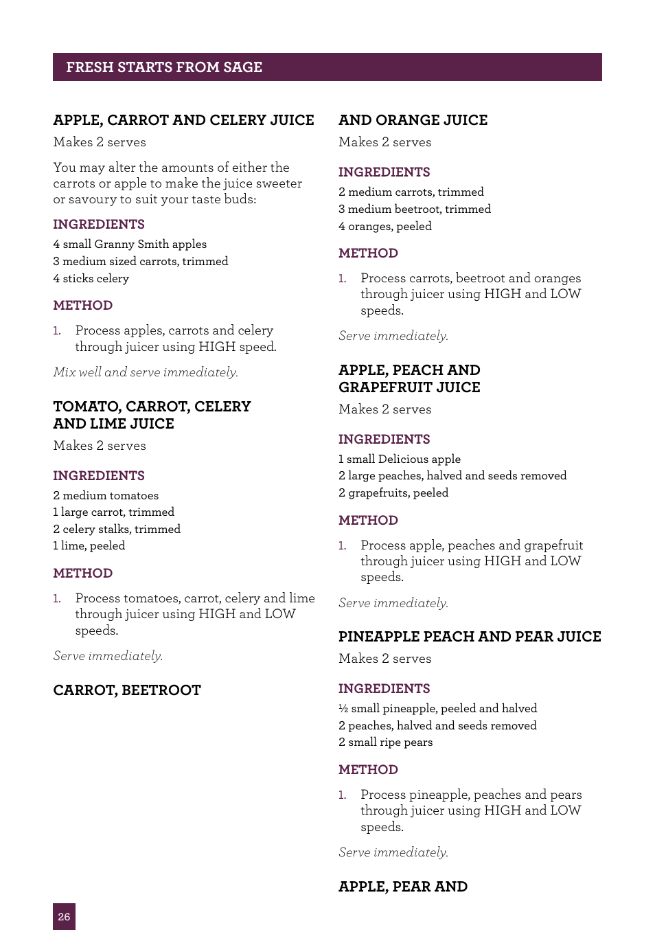 Sage Nutri Juicer BJE410UK User Manual | Page 27 / 40