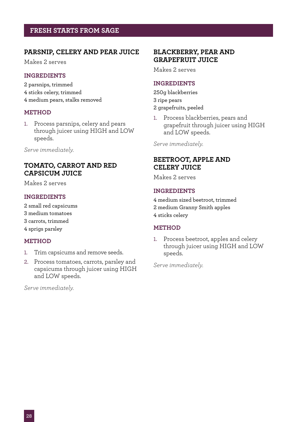 Sage Nutri Juicer BJE410UK User Manual | Page 29 / 40