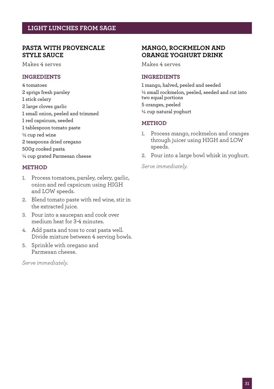 Sage Nutri Juicer BJE410UK User Manual | Page 32 / 40