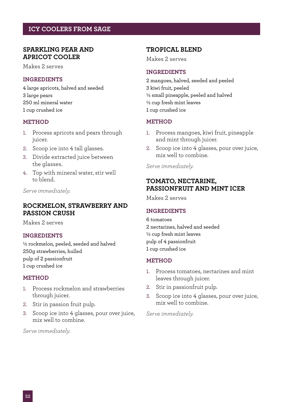 Sage Nutri Juicer BJE410UK User Manual | Page 33 / 40