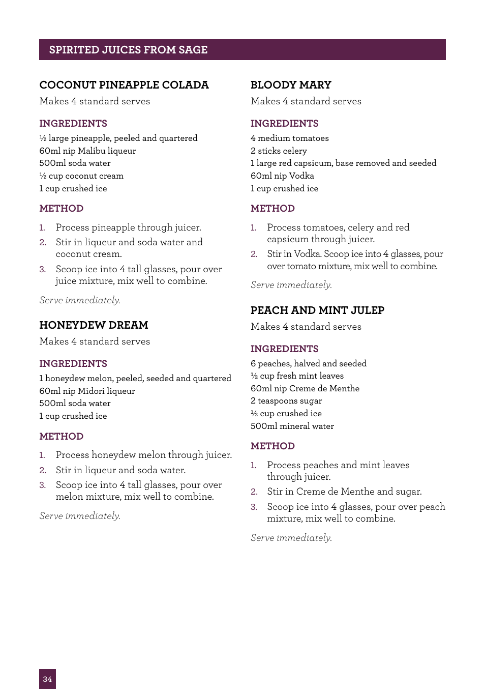 Sage Nutri Juicer BJE410UK User Manual | Page 35 / 40
