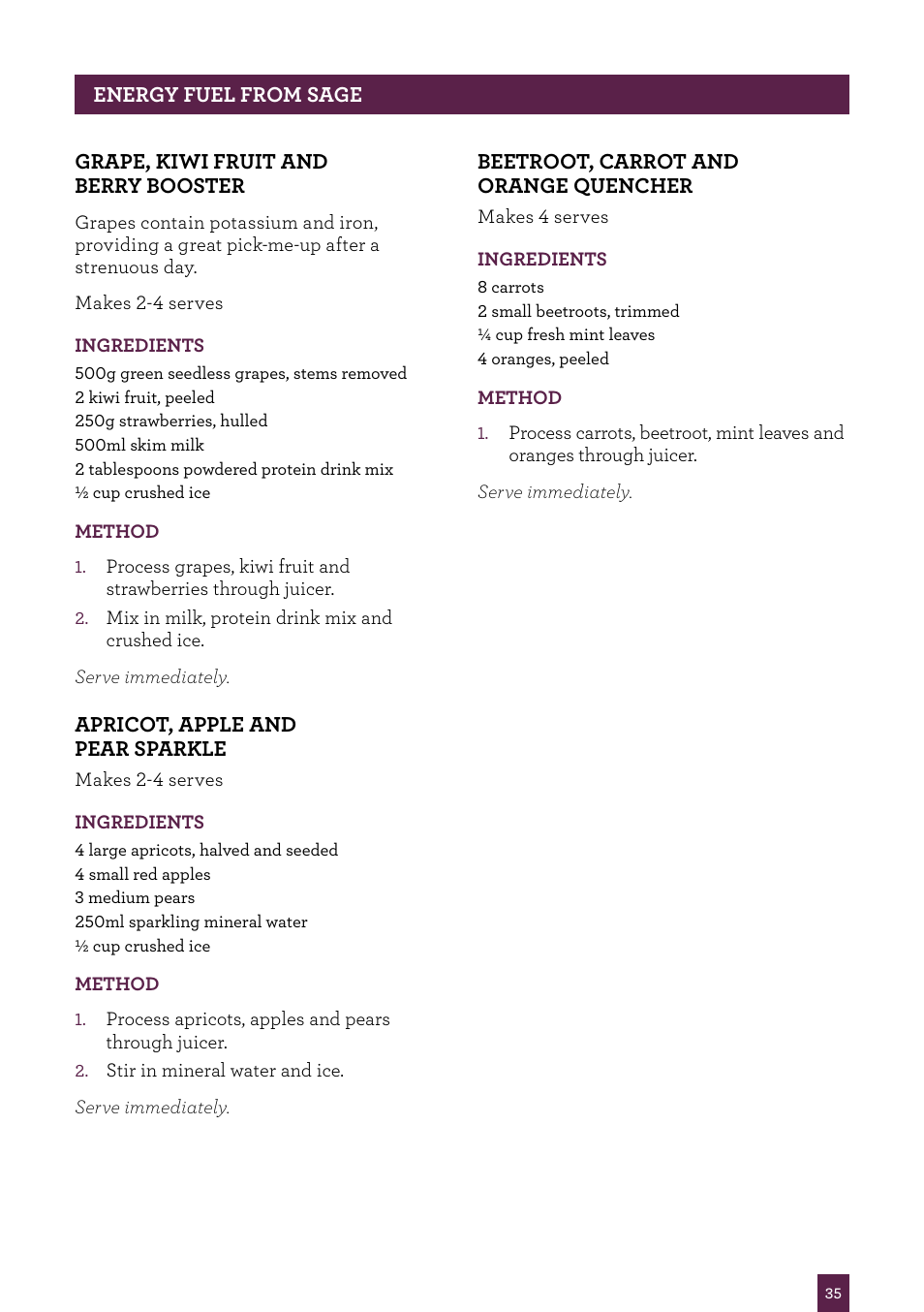 Sage Nutri Juicer BJE410UK User Manual | Page 36 / 40