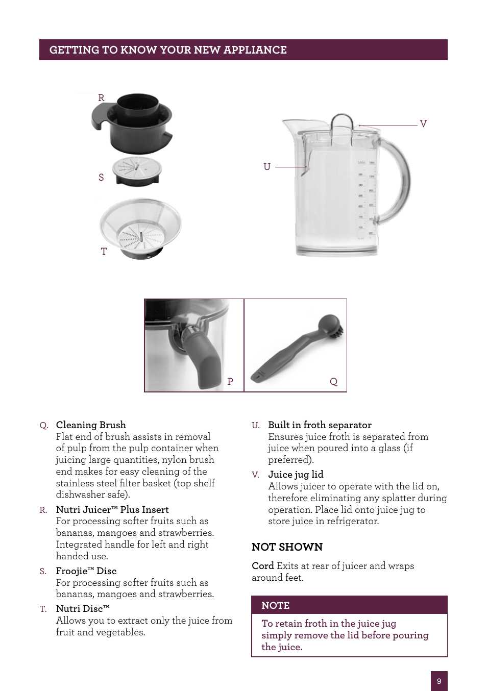 Sage Nutri Juicer Plus BJE520UK User Manual | Page 10 / 46