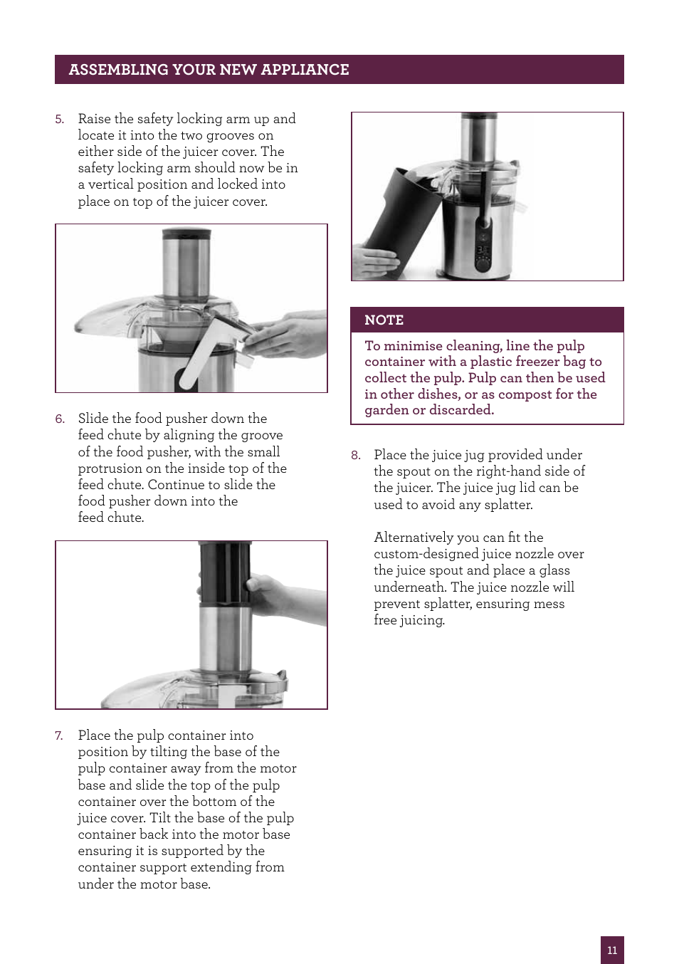 Sage Nutri Juicer Plus BJE520UK User Manual | Page 12 / 46