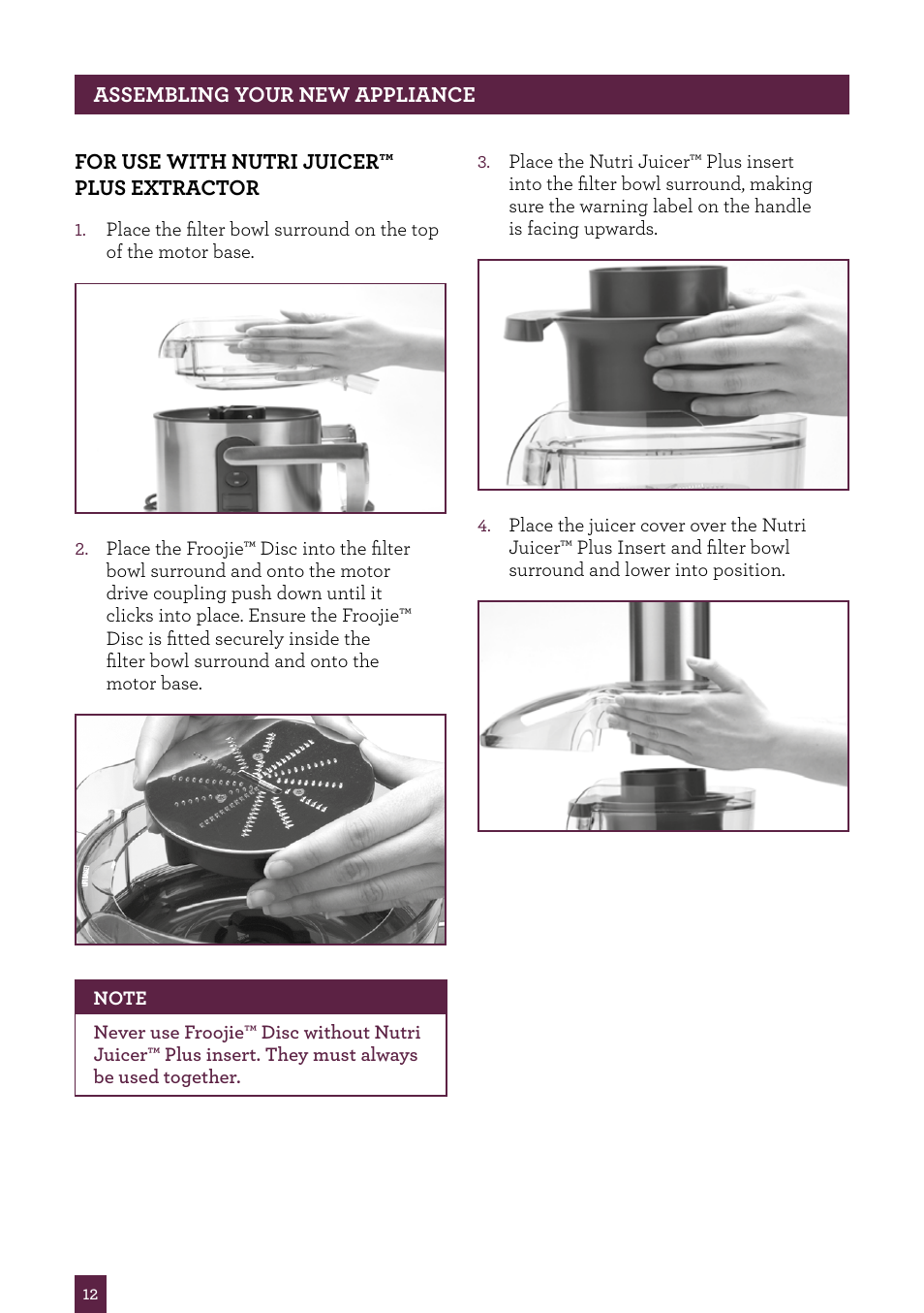Sage Nutri Juicer Plus BJE520UK User Manual | Page 13 / 46