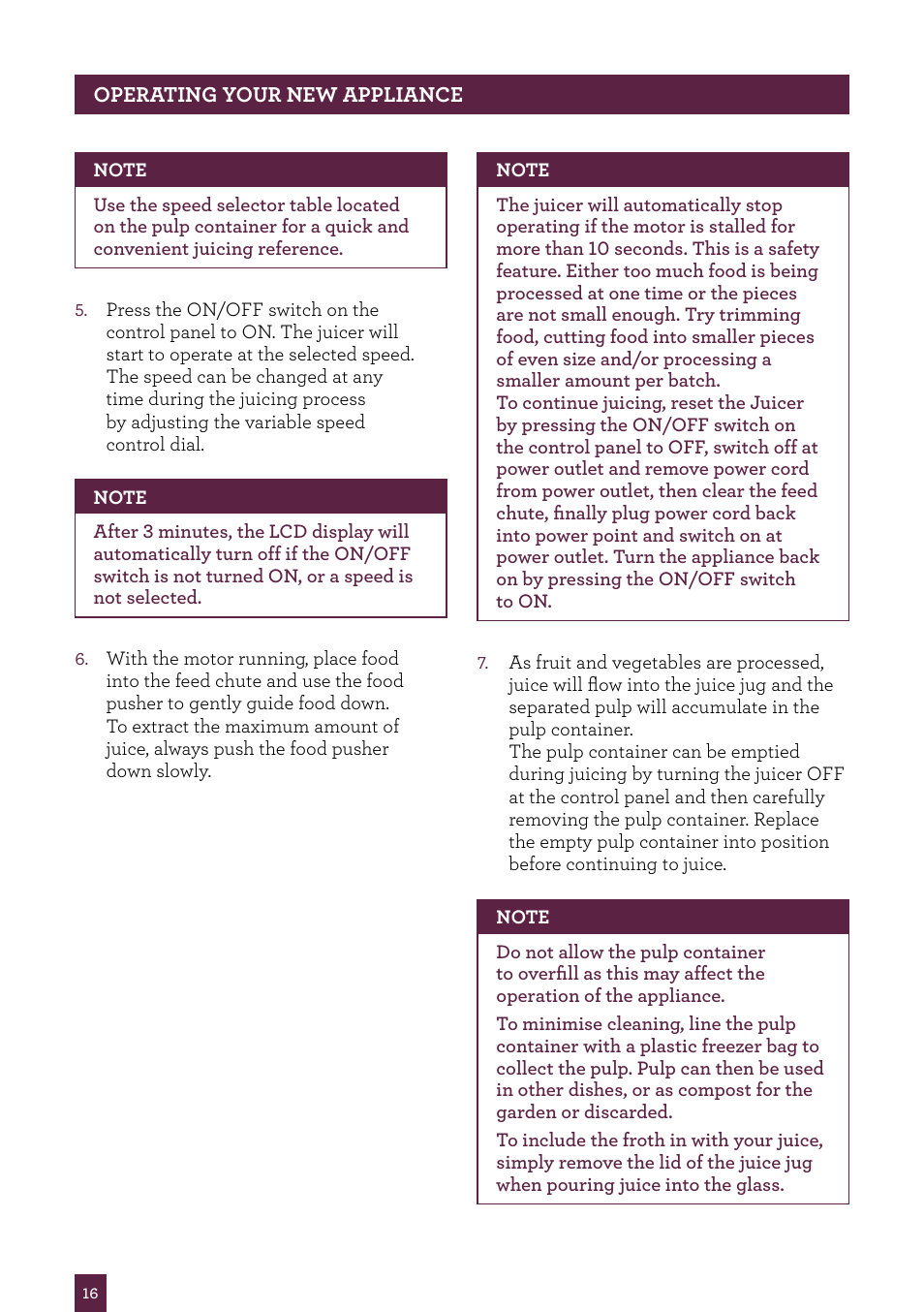 Sage Nutri Juicer Plus BJE520UK User Manual | Page 17 / 46