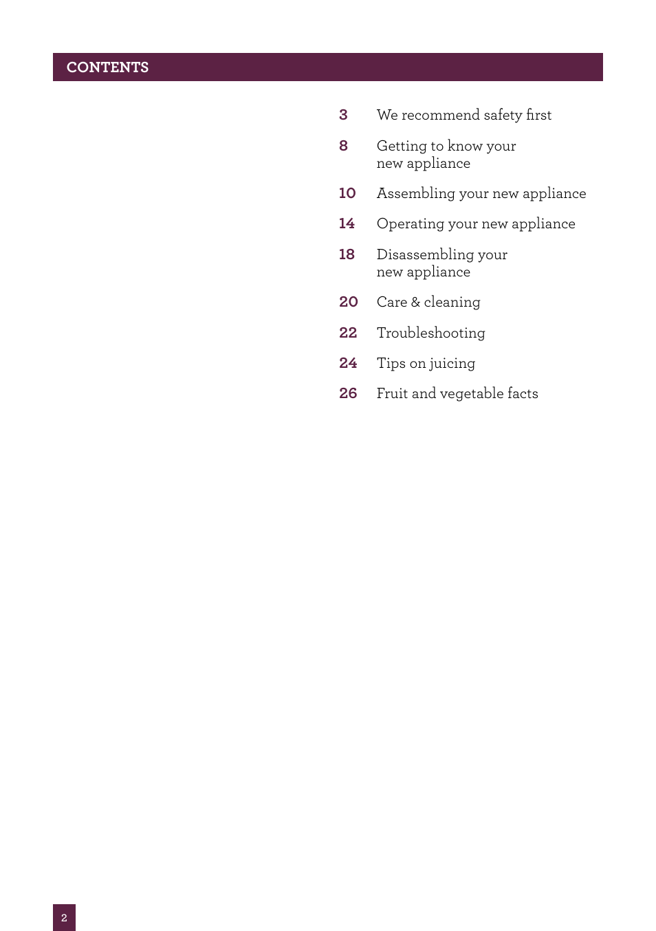 Sage Nutri Juicer Plus BJE520UK User Manual | Page 3 / 46