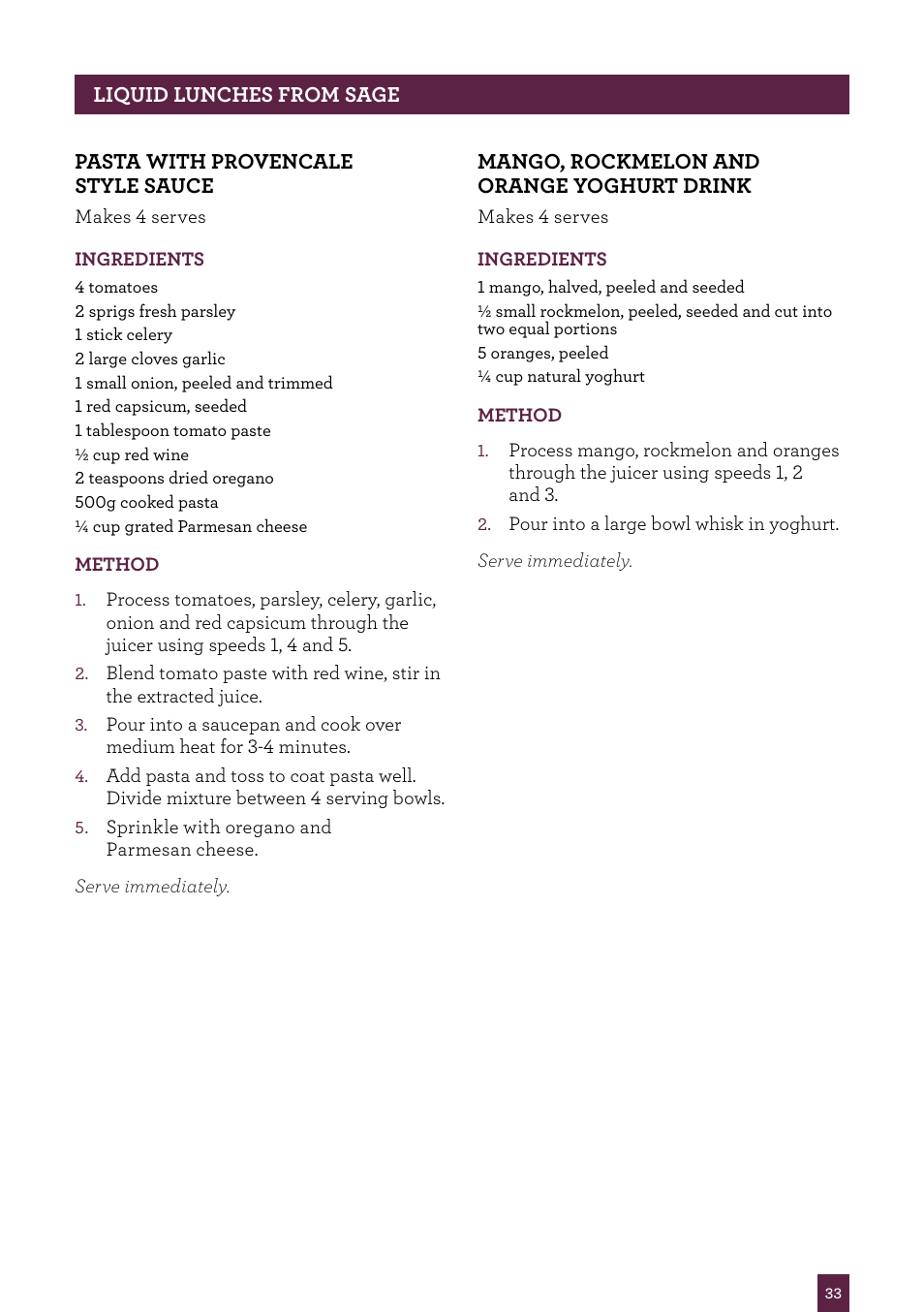 Sage Nutri Juicer Plus BJE520UK User Manual | Page 34 / 46