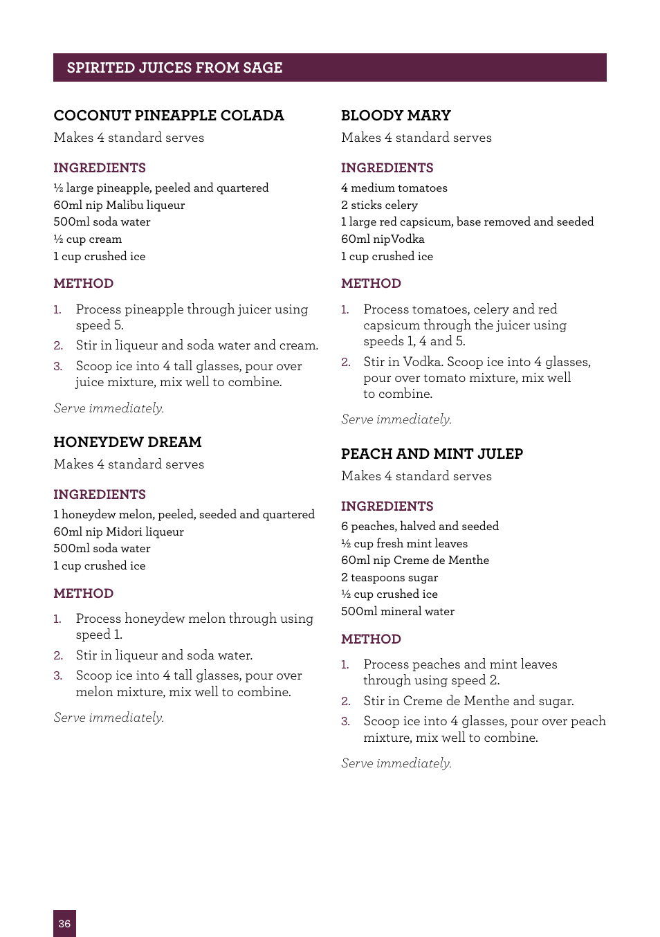 Sage Nutri Juicer Plus BJE520UK User Manual | Page 37 / 46