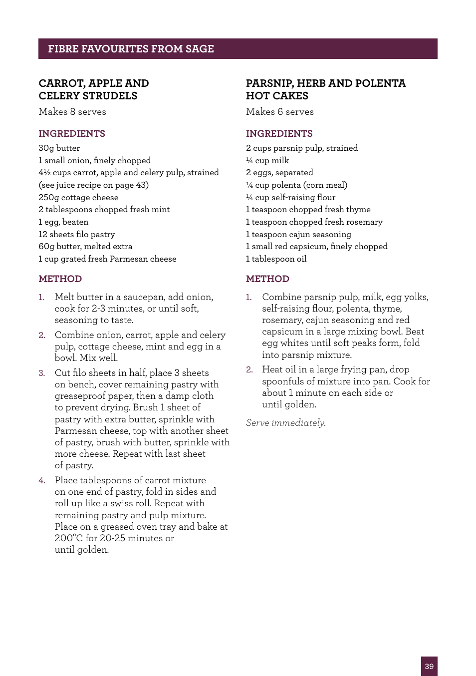 Sage Nutri Juicer Plus BJE520UK User Manual | Page 40 / 46