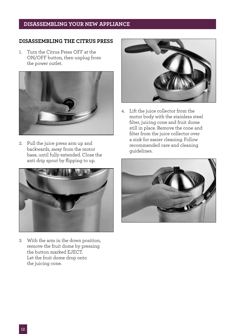 Sage Citrus Press 800CPUK User Manual | Page 13 / 16