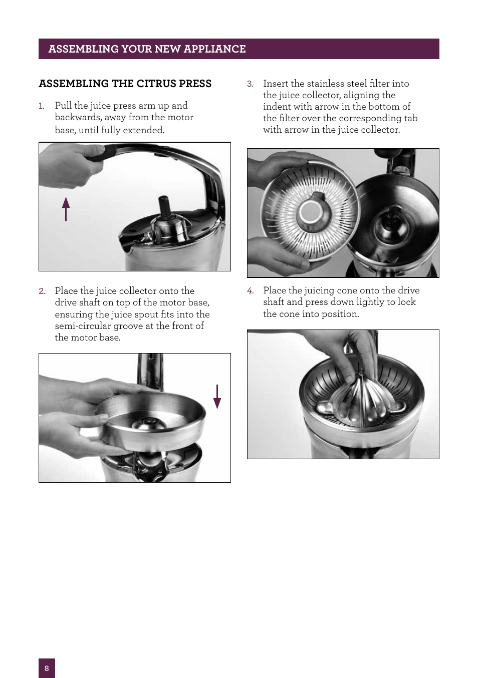 Sage Citrus Press 800CPUK User Manual | Page 9 / 16