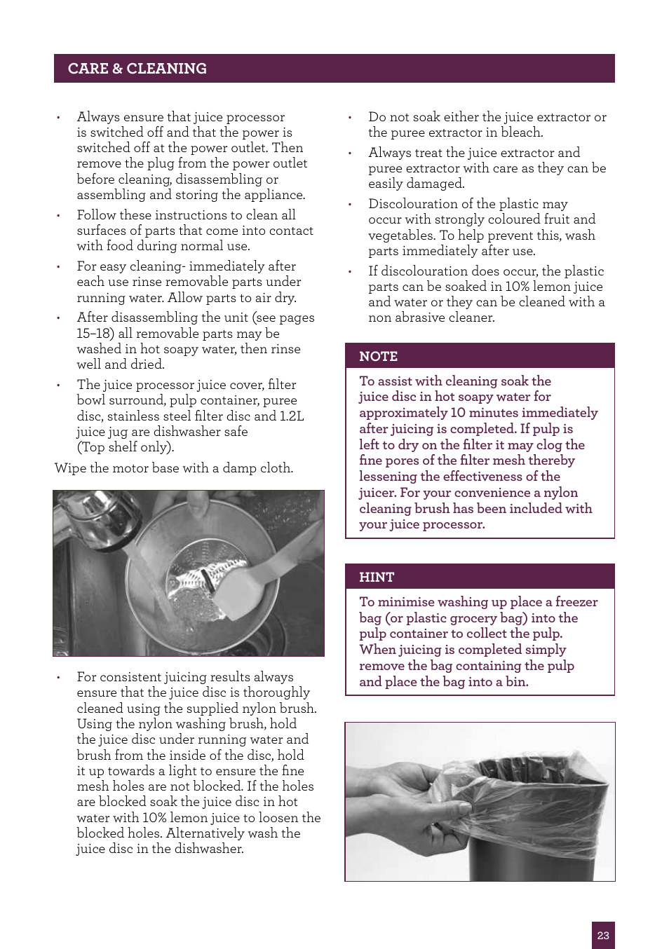 Sage Nutri Juicer Pro BJE820UK User Manual | Page 24 / 48