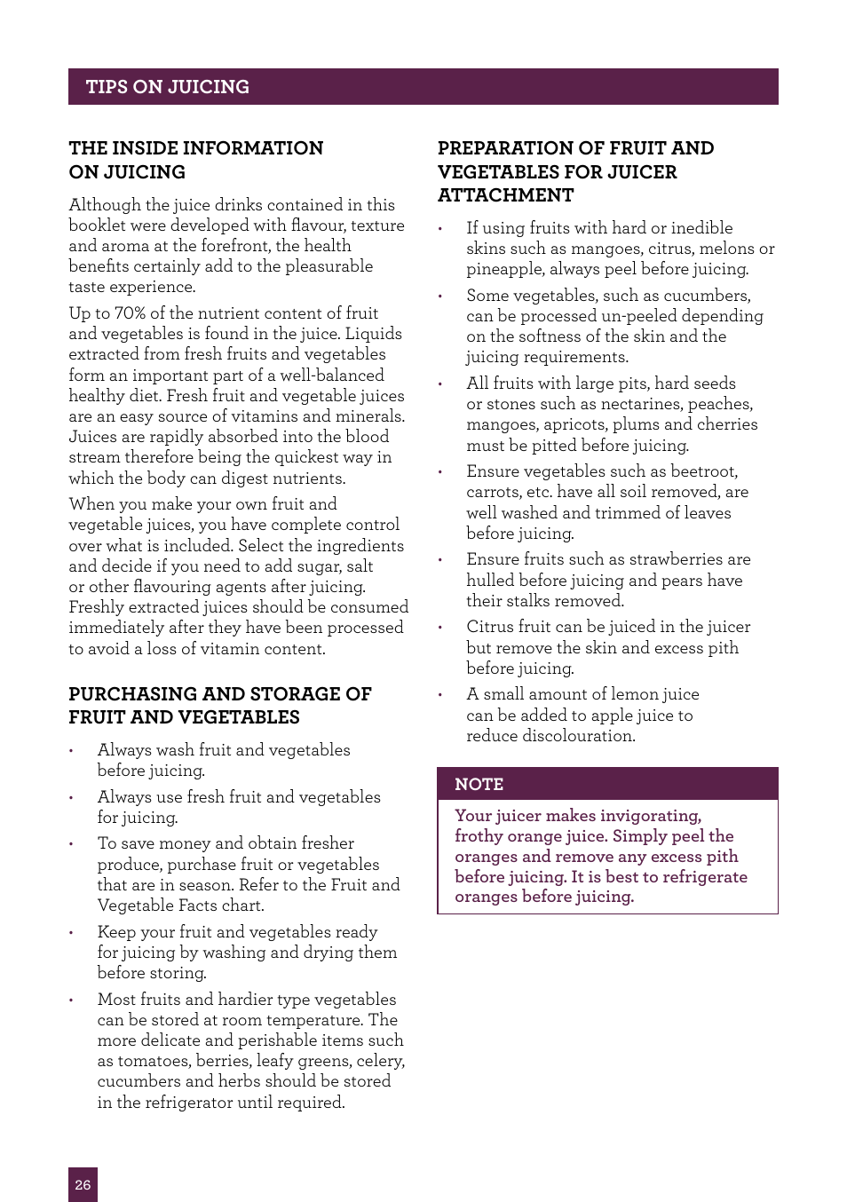 Sage Nutri Juicer Pro BJE820UK User Manual | Page 27 / 48