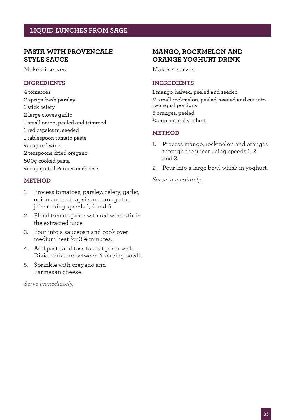 Sage Nutri Juicer Pro BJE820UK User Manual | Page 36 / 48