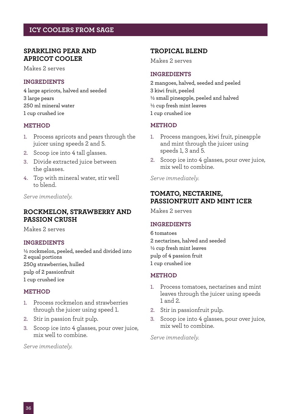 Sage Nutri Juicer Pro BJE820UK User Manual | Page 37 / 48