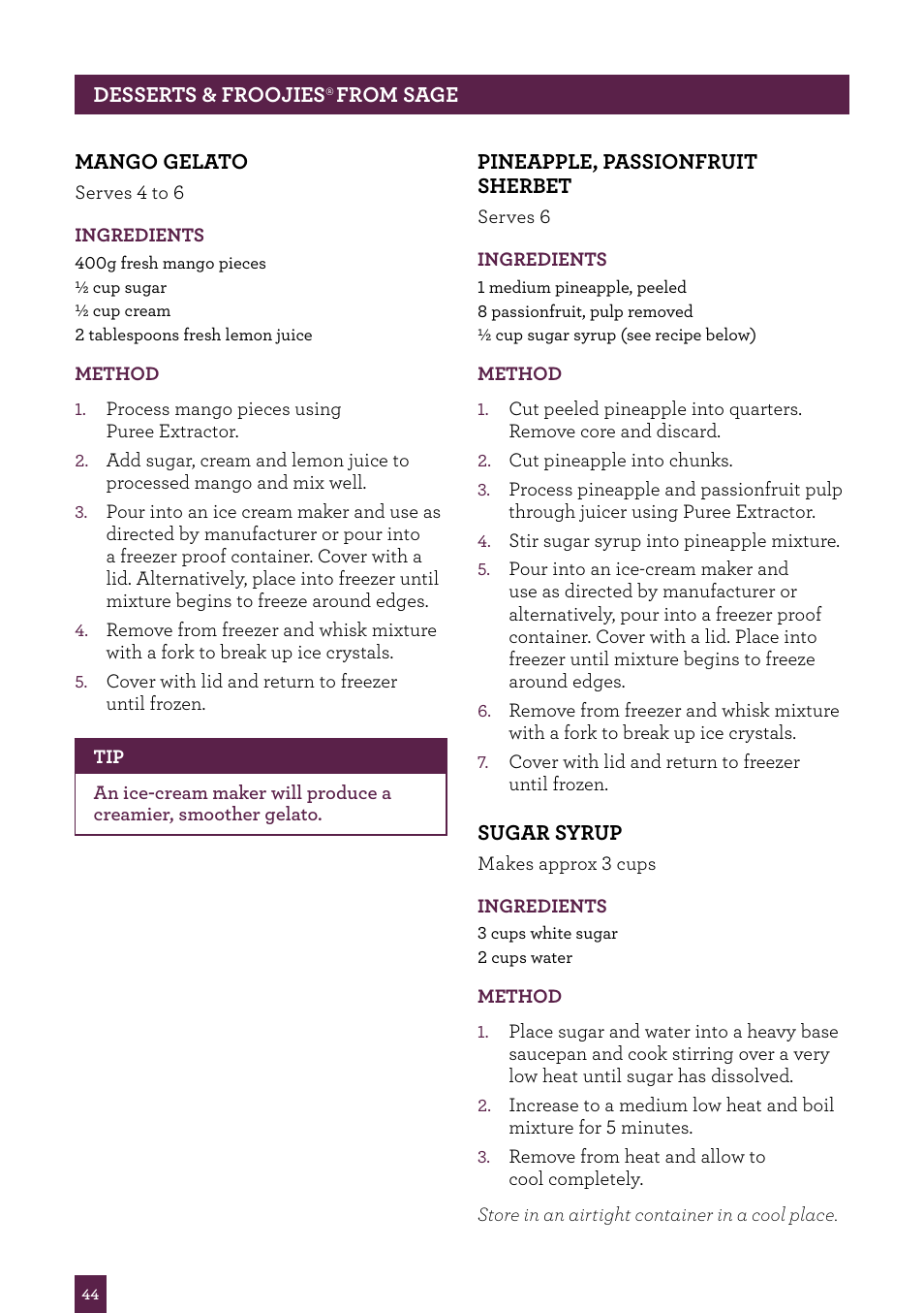 Sage Nutri Juicer Pro BJE820UK User Manual | Page 45 / 48